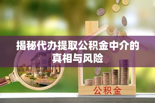 石河子揭秘代办提取公积金中介的真相与风险